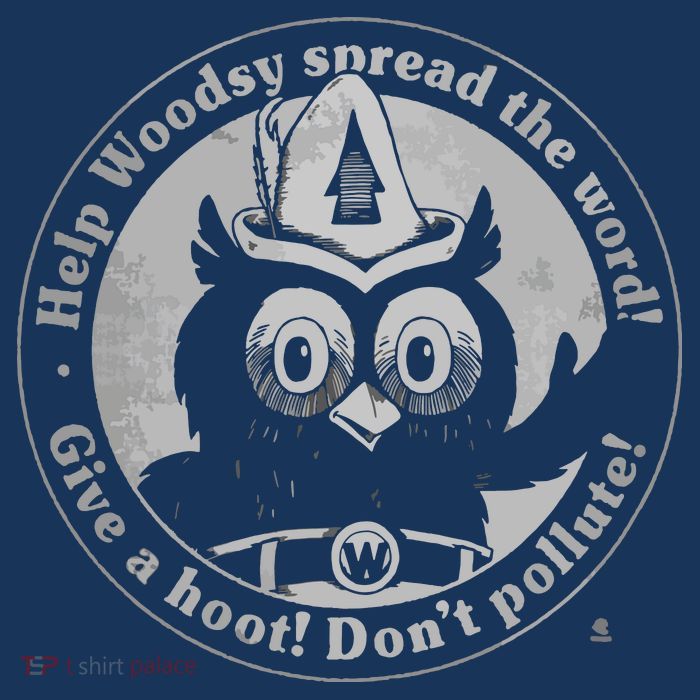 Give A Hoot Dont Pollute Faded Vintage Owl Tall T-Shirt