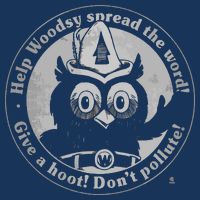 Give A Hoot Dont Pollute Faded Vintage Owl Bucket Hat
