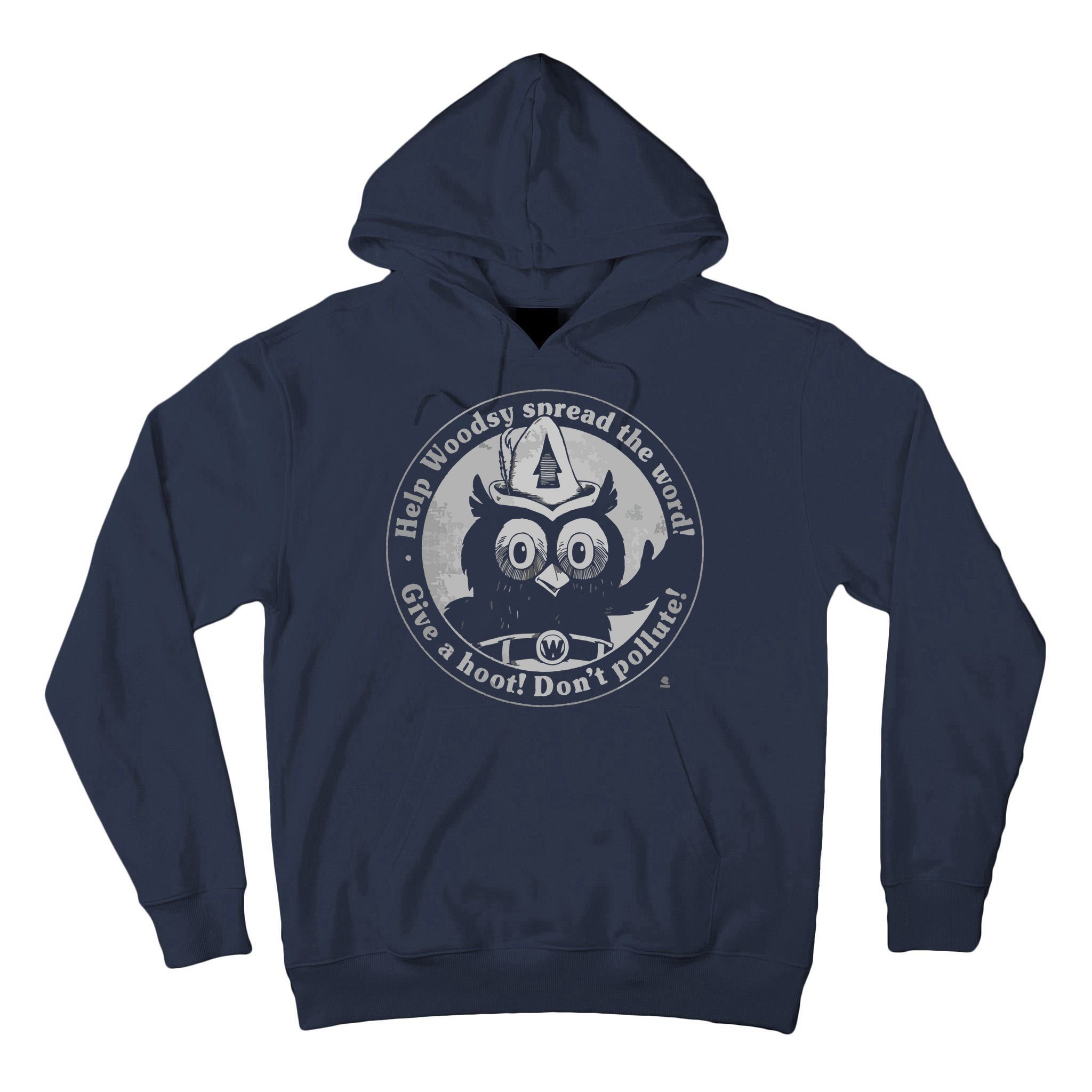 Give A Hoot Dont Pollute Faded Vintage Owl Tall Hoodie