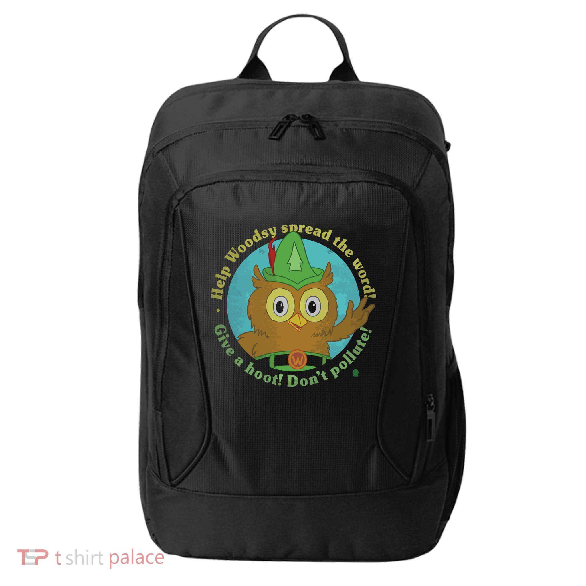 Give A Hoot Distressed And Faded Owl City Backpack