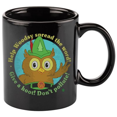 Give A Hoot Distressed And Faded Owl 11oz C Handle Ceramic Mug