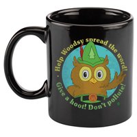Give A Hoot Distressed And Faded Owl 11oz C Handle Ceramic Mug