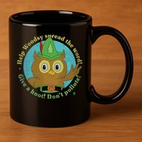 Give A Hoot Distressed And Faded Owl 11oz C Handle Ceramic Mug