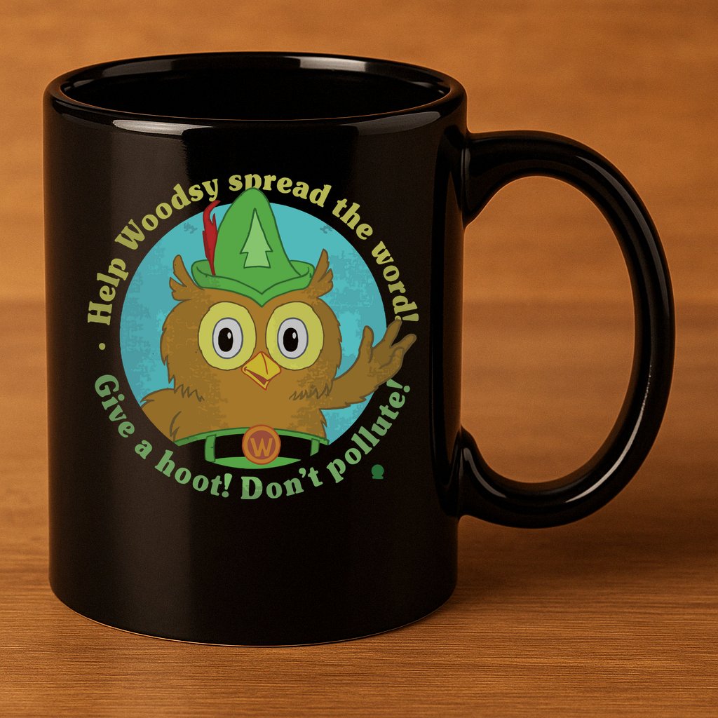 Give A Hoot Distressed And Faded Owl 11oz C Handle Ceramic Mug