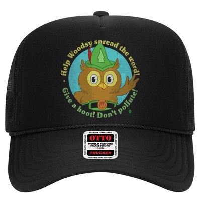 Give A Hoot Distressed And Faded Owl Trucker Hat