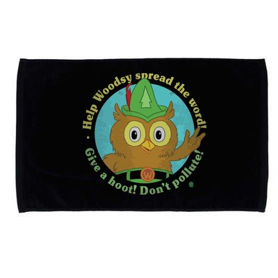 Give A Hoot Distressed And Faded Owl Microfiber Hand Towel
