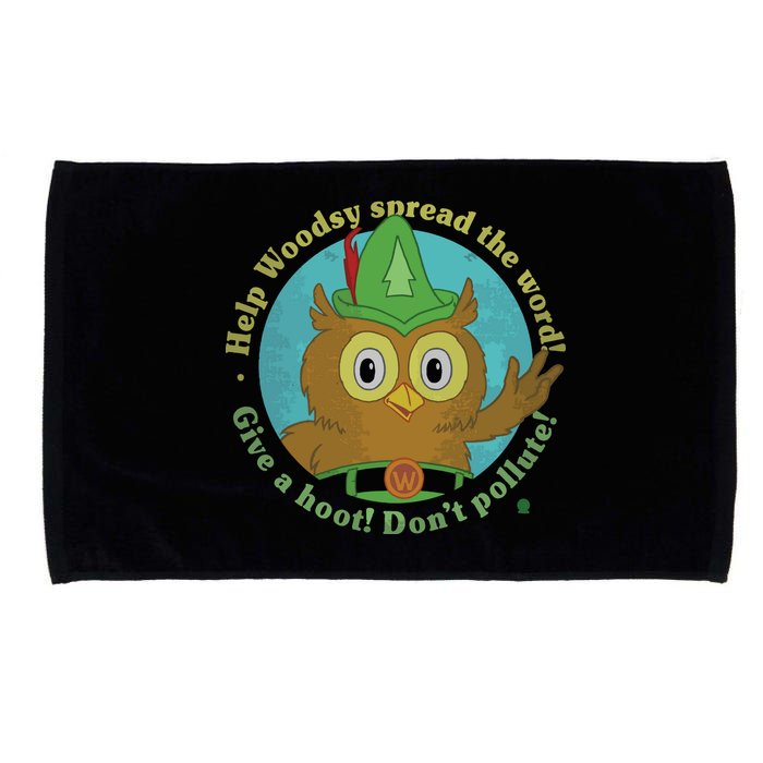 Give A Hoot Distressed And Faded Owl Microfiber Hand Towel