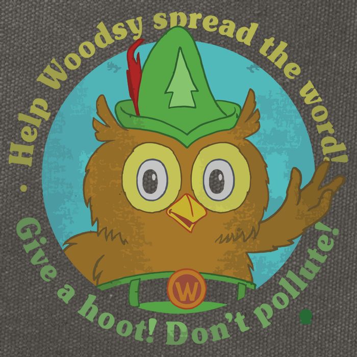 Give A Hoot Distressed And Faded Owl Cotton Canvas Backpack