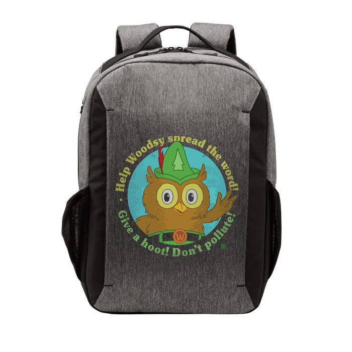 Give A Hoot Distressed And Faded Owl Vector Backpack