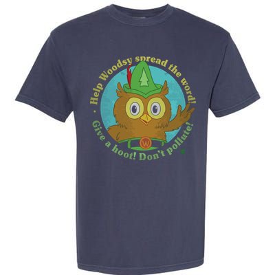 Give A Hoot Distressed And Faded Owl Garment-Dyed Heavyweight T-Shirt