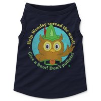 Give A Hoot Distressed And Faded Owl Doggie Tank