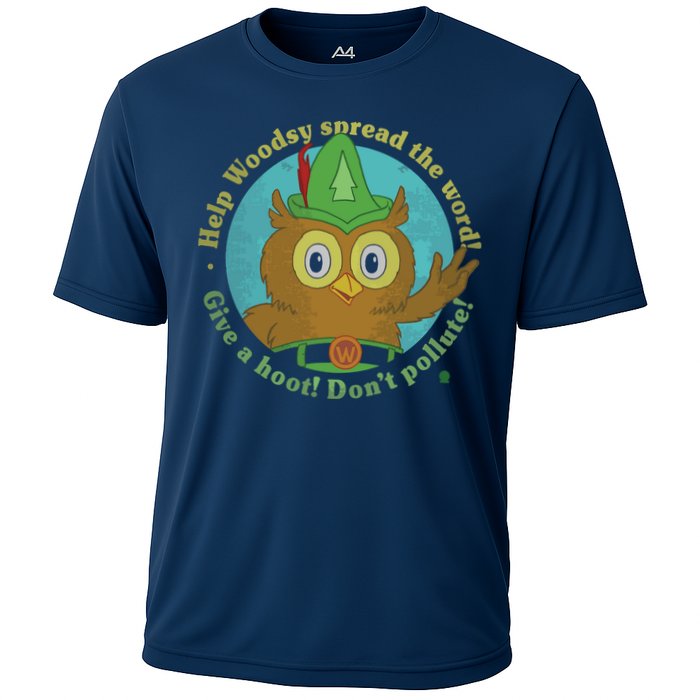 Give A Hoot Distressed And Faded Owl Performance Shirt