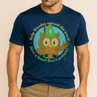 Give A Hoot Distressed And Faded Owl Performance Shirt