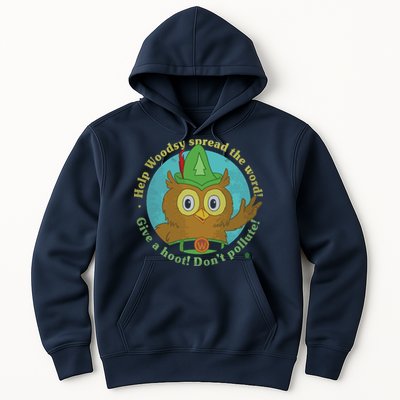 Give A Hoot Distressed And Faded Owl Hoodie