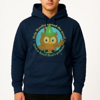 Give A Hoot Distressed And Faded Owl Hoodie