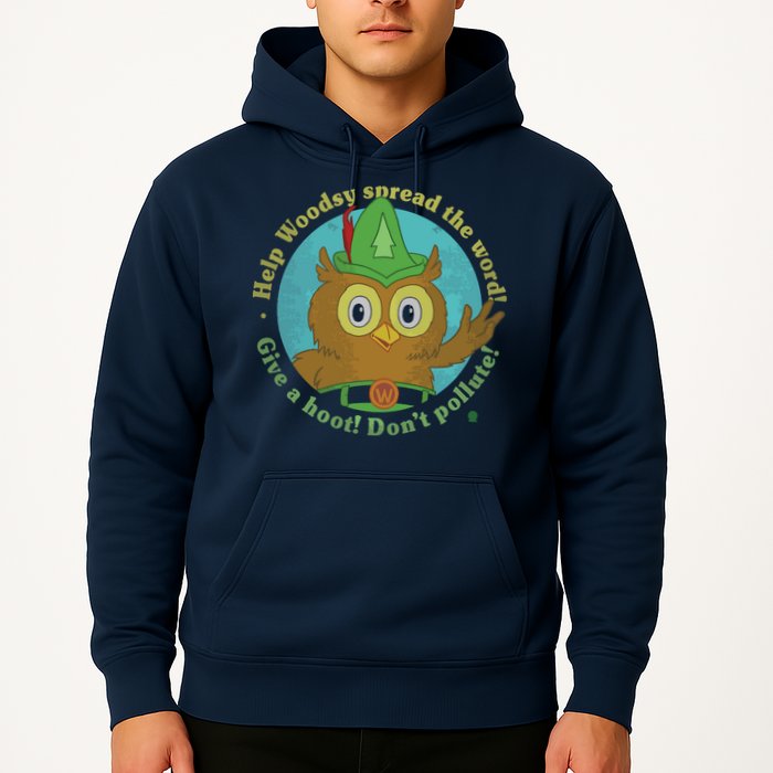 Give A Hoot Distressed And Faded Owl Hoodie