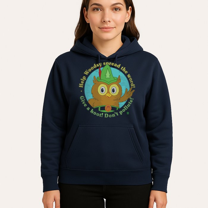 Give A Hoot Distressed And Faded Owl Hoodie