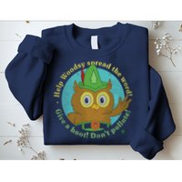 Give A Hoot Distressed And Faded Owl Sweatshirt