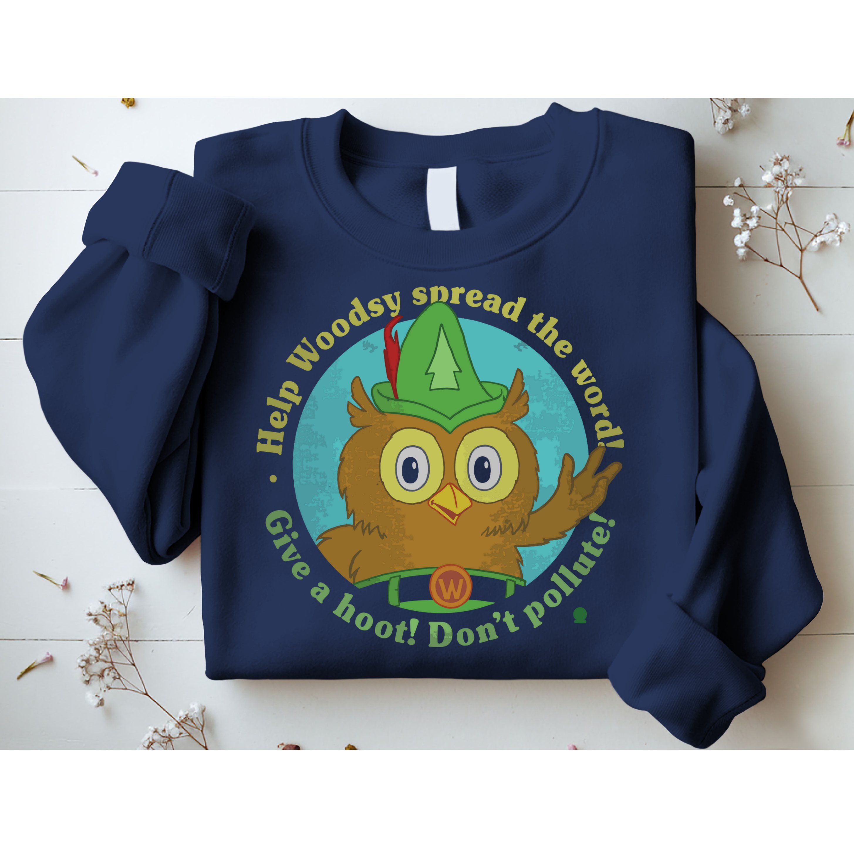 Give A Hoot Distressed And Faded Owl Sweatshirt