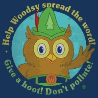 Give A Hoot Distressed And Faded Owl Drawstring Bag
