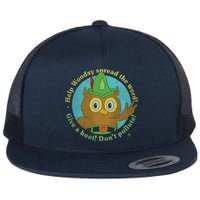 Give A Hoot Distressed And Faded Owl Flatbill Hat