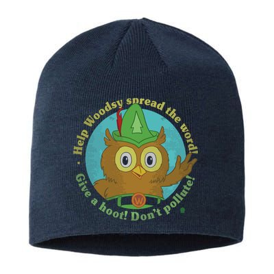Give A Hoot Distressed And Faded Owl Sustainable Beanie