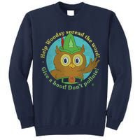 Give A Hoot Distressed And Faded Owl Tall Sweatshirt