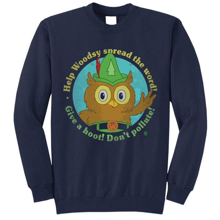 Give A Hoot Distressed And Faded Owl Tall Sweatshirt