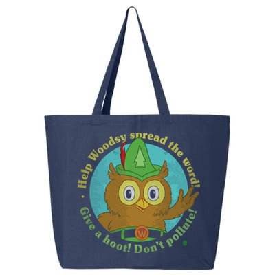 Give A Hoot Distressed And Faded Owl 25L Jumbo Tote