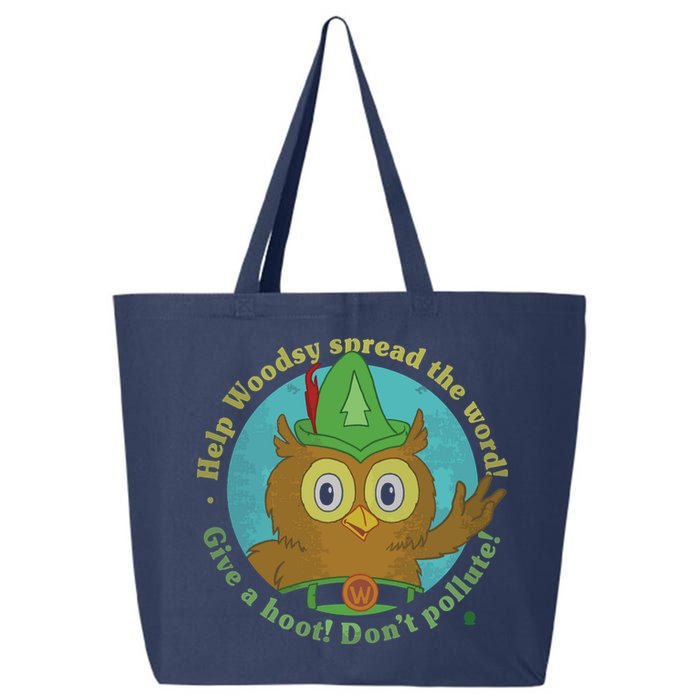 Give A Hoot Distressed And Faded Owl 25L Jumbo Tote