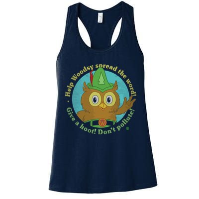 Give A Hoot Distressed And Faded Owl Womens Tank Top