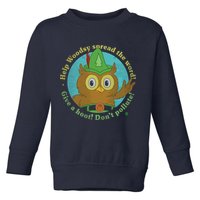 Give A Hoot Distressed And Faded Owl Toddler Sweatshirt