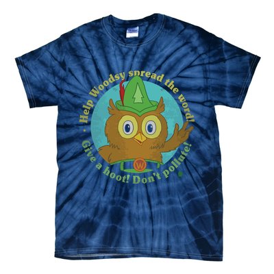 Give A Hoot Distressed And Faded Owl Tie-Dye T-Shirt