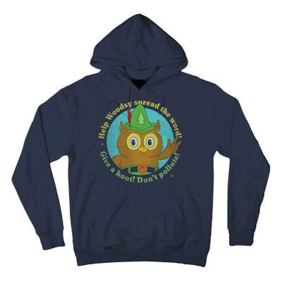 Give A Hoot Distressed And Faded Owl Tall Hoodie