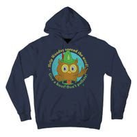 Give A Hoot Distressed And Faded Owl Tall Hoodie