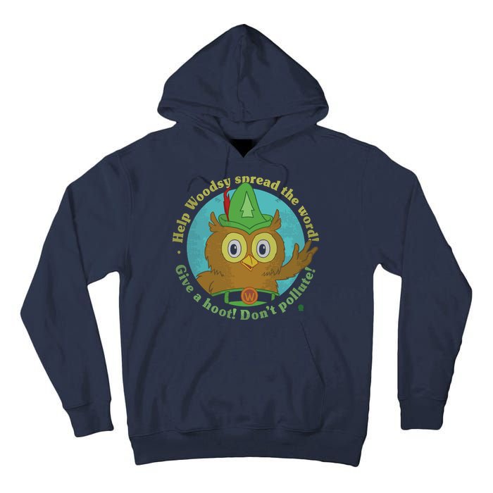 Give A Hoot Distressed And Faded Owl Tall Hoodie