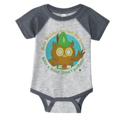 Give A Hoot Distressed And Faded Owl Infant Baby Jersey Bodysuit