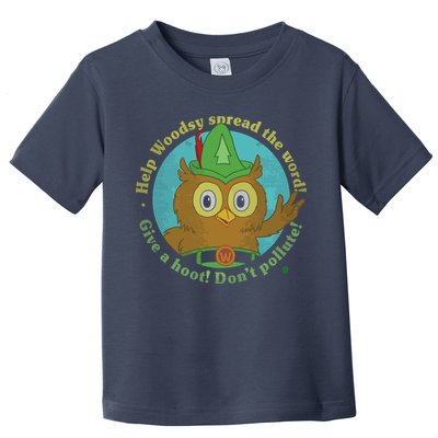 Give A Hoot Distressed And Faded Owl Toddler T-Shirt