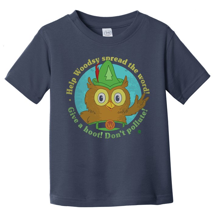 Give A Hoot Distressed And Faded Owl Toddler T-Shirt