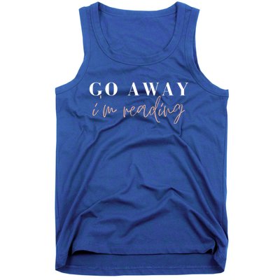 Go Away I'm Reading Bookworm Graphic Gift Tank Top