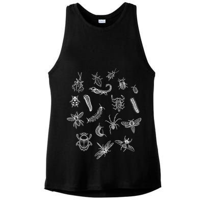 Goblincore Aesthetic Insects Entomology Bugs Ladies PosiCharge Tri-Blend Wicking Tank
