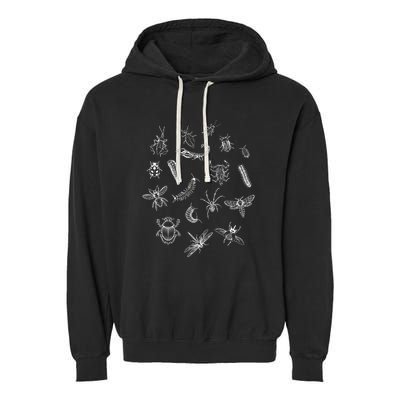 Goblincore Aesthetic Insects Entomology Bugs Garment-Dyed Fleece Hoodie