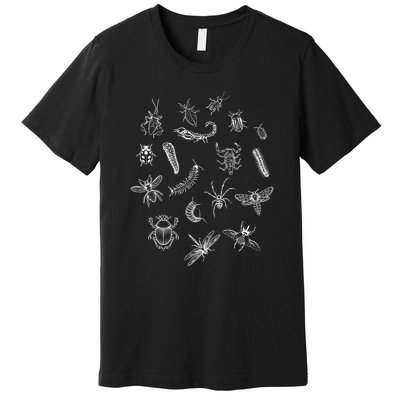 Goblincore Aesthetic Insects Entomology Bugs Premium T-Shirt