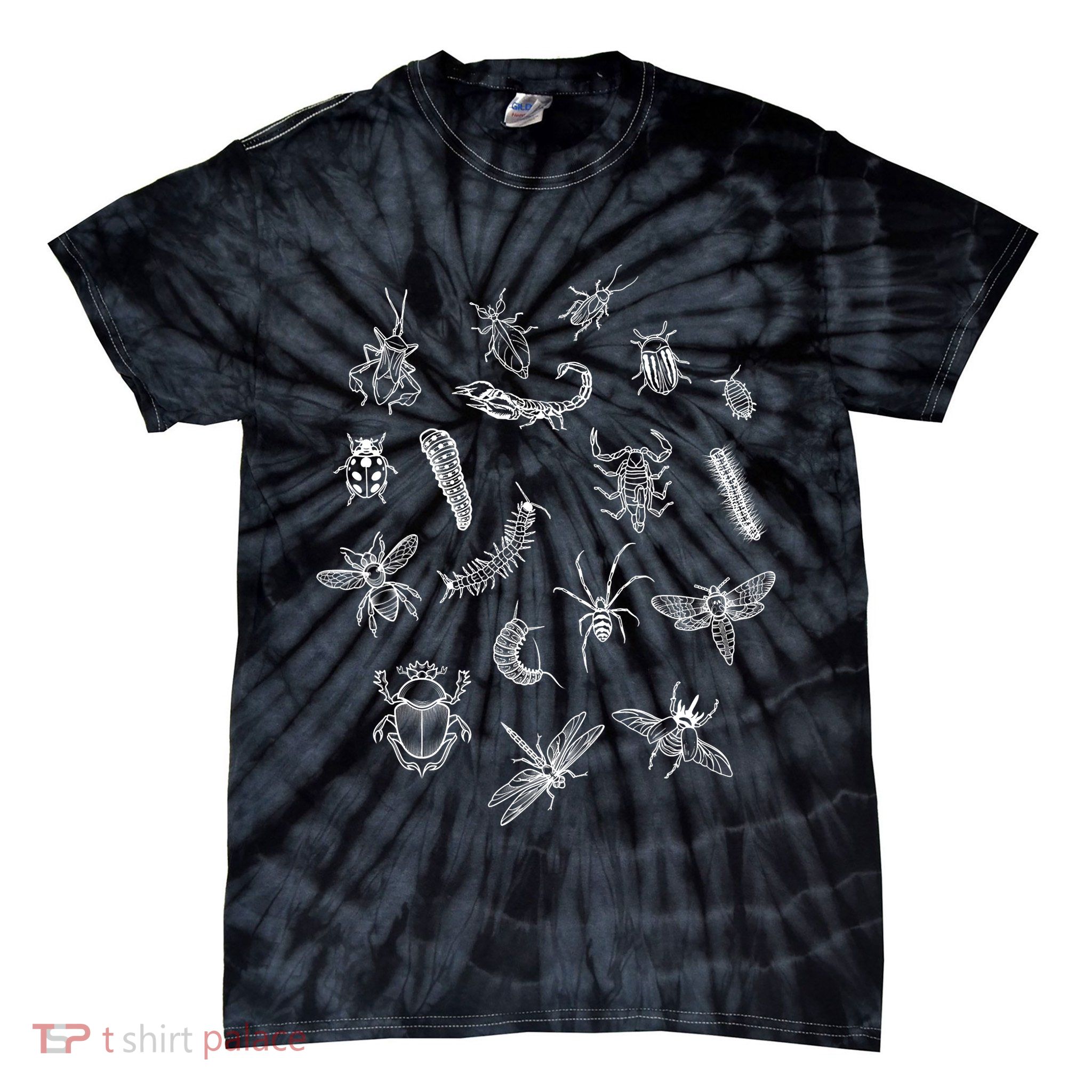 Goblincore Aesthetic Insects Entomology Bugs Tie-Dye T-Shirt