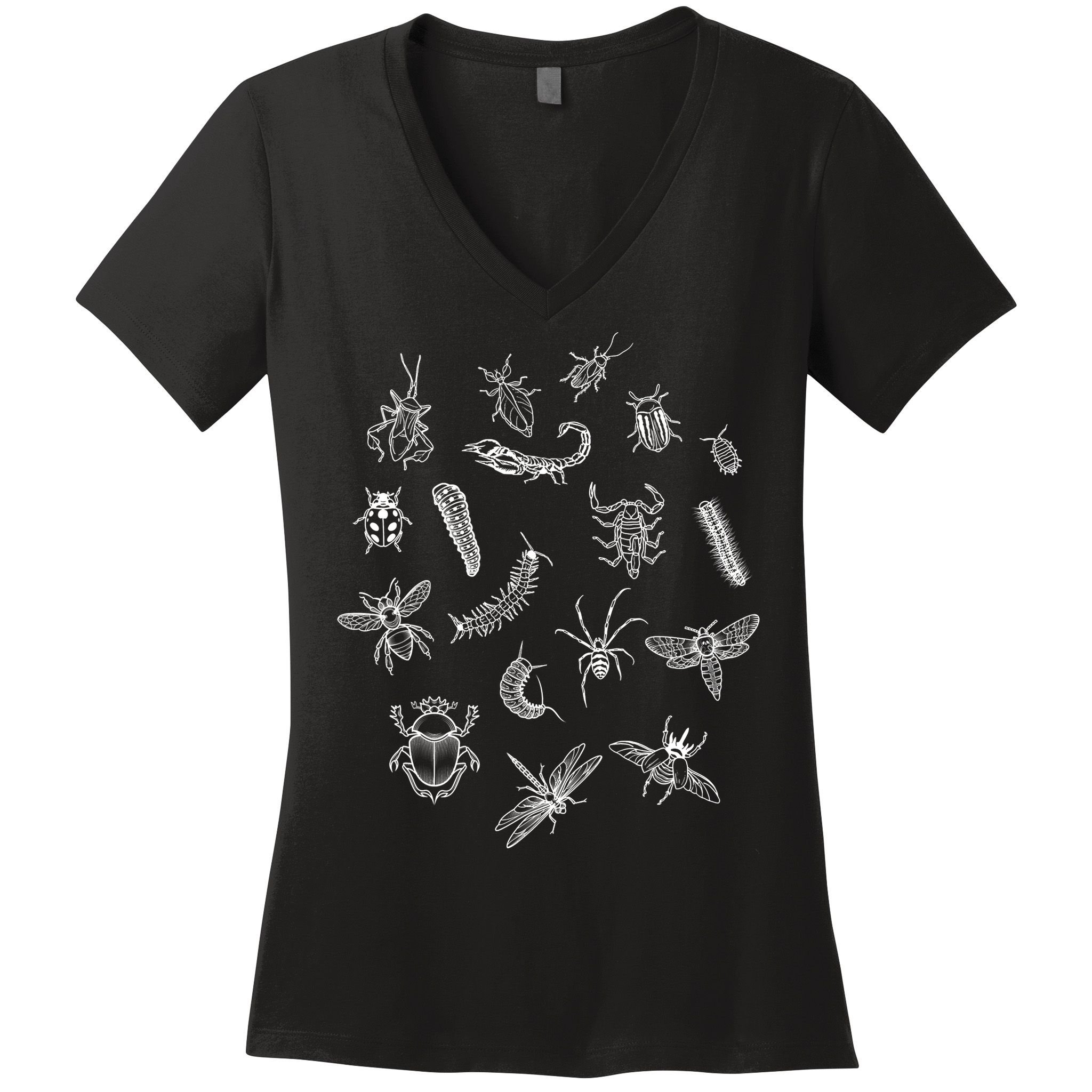 Goblincore Aesthetic Insects Entomology Bugs Women's V-Neck T-Shirt