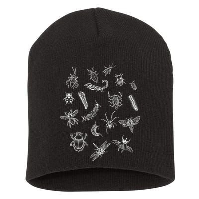 Goblincore Aesthetic Insects Entomology Bugs Short Acrylic Beanie