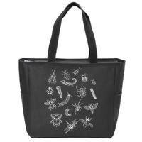 Goblincore Aesthetic Insects Entomology Bugs Zip Tote Bag