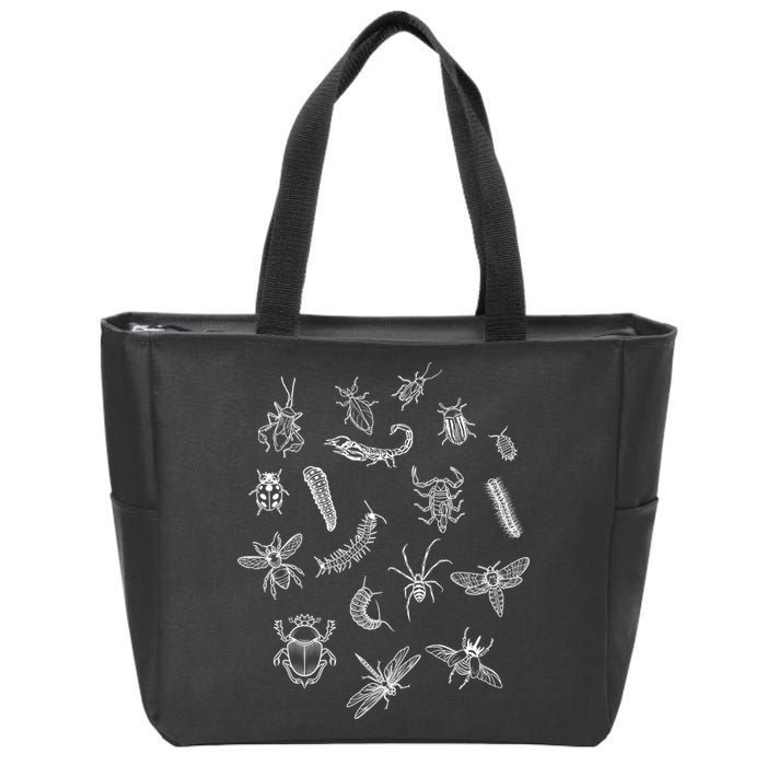 Goblincore Aesthetic Insects Entomology Bugs Zip Tote Bag