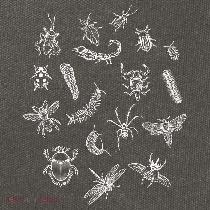 Goblincore Aesthetic Insects Entomology Bugs Cotton Canvas Backpack