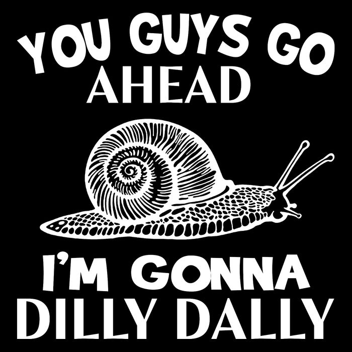 Go Ahead I Am Gonna Dilly Dall Funny Snail Minimalistic 16 in Basic Backpack